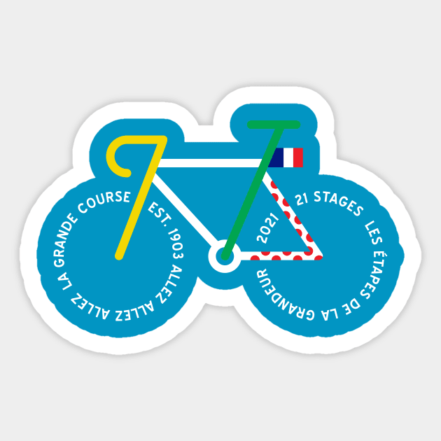 Tour De France 2021 Sticker by reigedesign